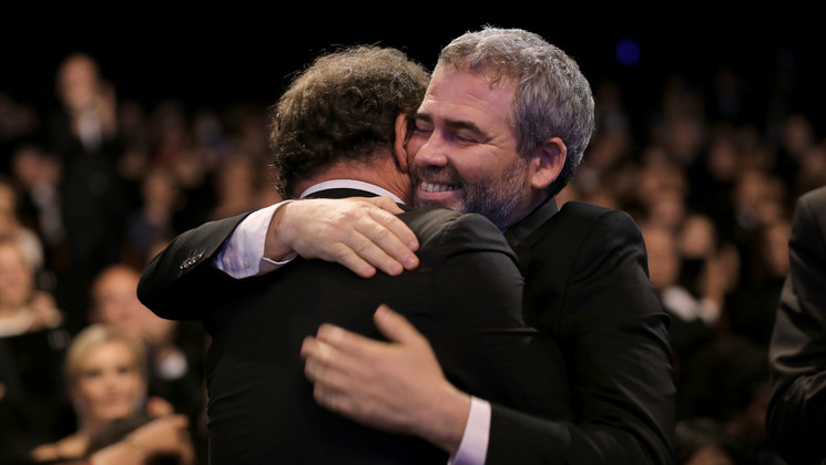 Vincent Lindon et Stéphane Brizé - Prix d'interprétation masculine - La Loi du Marché © FDC / Mathilde Petit