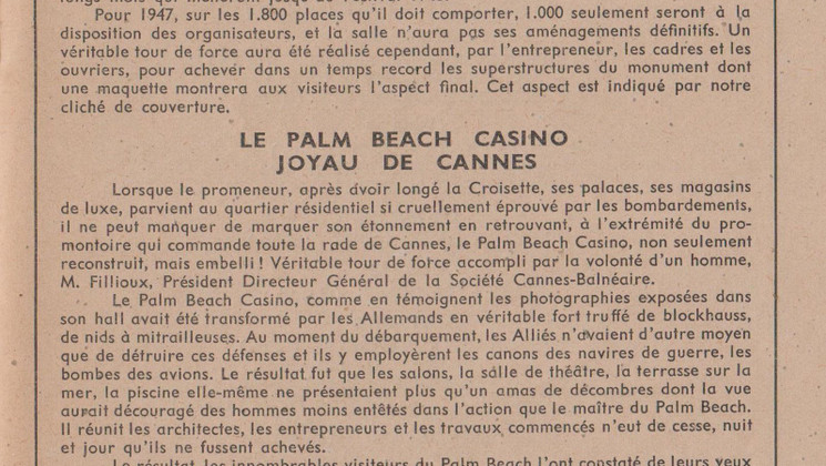 Brochure of the 1947 Film Festival © FDC