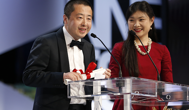 Jia Zhangke and Asia Argento © AFP