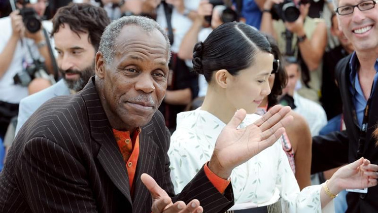 Danny Glover, Yoshino Kimura. Photocall of the opening film: Blindness by Fernando Meirelles.  © AFP