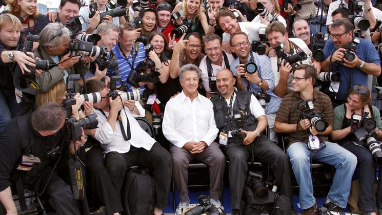 Dustin Hoffman, Photocall of the film Kung Fu Panda © AFP