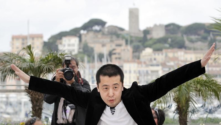 Jia Zhangke sur le photocall de son film 24 City © AFP
