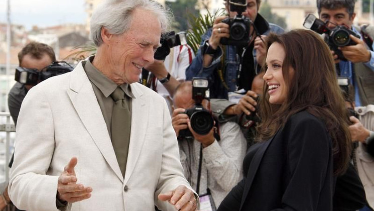 Clint Eastwood and Angelina Jolie, Photocall of the film The Exchange © AFP