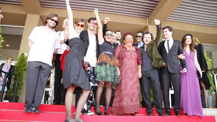 Film team, Climbing Steps of the film A festa da menina morta © Audrey Delbru