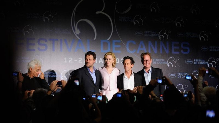Russel Crowe, Cate Blanchett, Brian Grazer, Brian Helgeland - Conférence de presse - Robin Hood © AFP