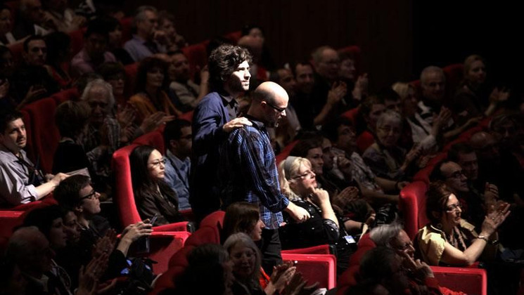 Santiago Loza, Ivan Fund - Salle de projection -  Los Labios © FIF/Thomas Saito