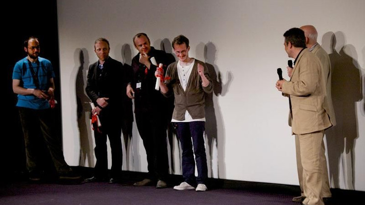 D. Komljen, V. Boulghourjian, V. Cardona, J. Kuosmanen - Remise des prix de la Cinéfondation © FIF/Thomas Saito