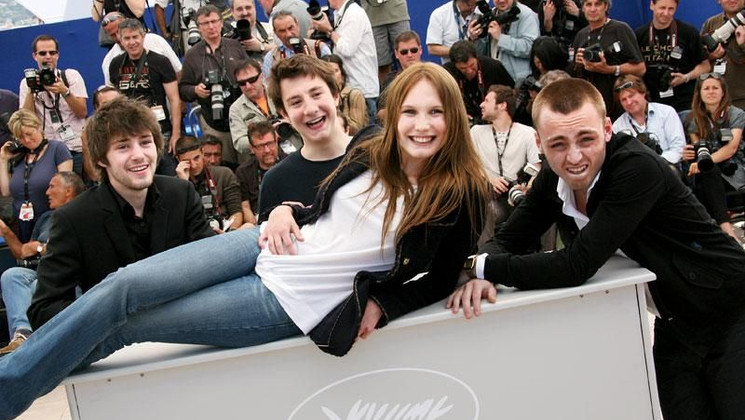 L. Delbecque, A. Mazet, A. Girardot, J. Pelissier - Photocall - Simon Werner a Disparu © AFP