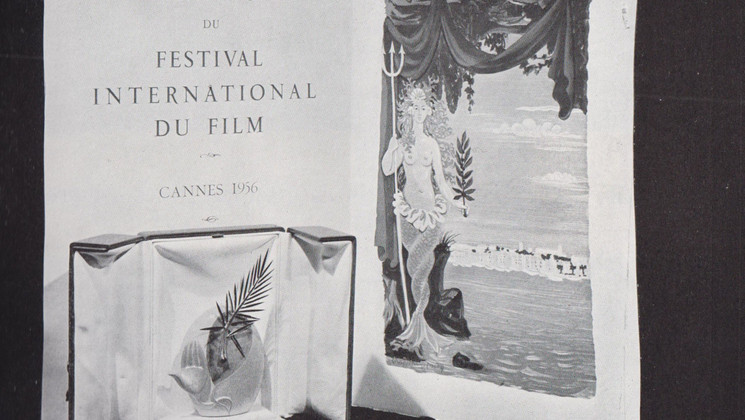 The Palme d'or and the Diploma of the 1956 International Film Festival © FDC