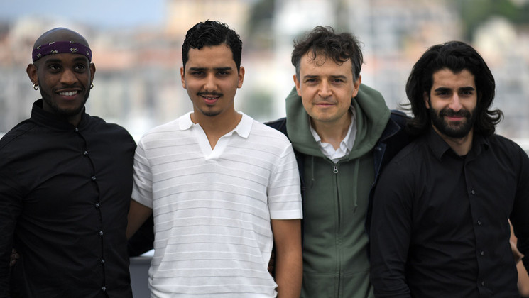 Équipe du film  À genoux les gars © Loic Venance/AFP
