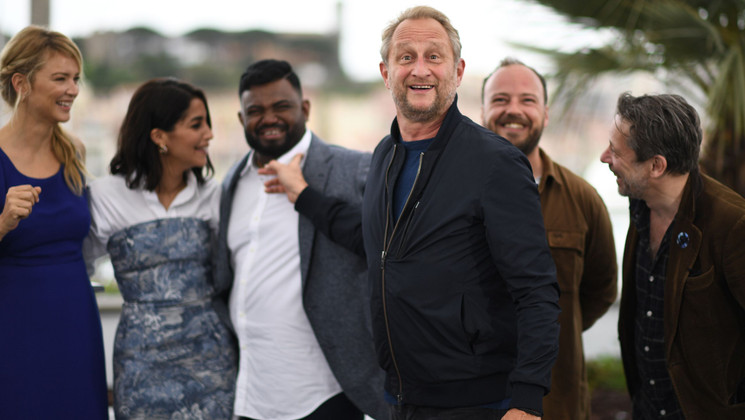 Benoît Poelvoorde, team of the film Le Grand Bain (Sink Or Swim) © Anne-Christine Poujoulat/AFP