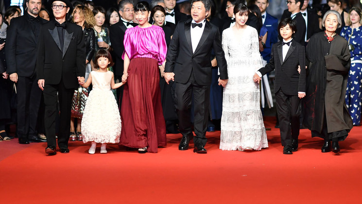 Team of the film Manbiki kazoku (Shoplifters) © Alberto Pizzoli/AFP