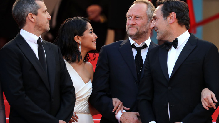 Guillaume Canet, Leïla Bekhti, Benoît Poelvoorde, Gilles Lellouche - Le Grand Bain © Valery Hache/AFP