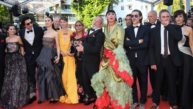 Équipe du film The Man Who Killed Don Quixote (L'Homme qui tua Don Quichotte) © Anne-Christine Poujoulat/AFP