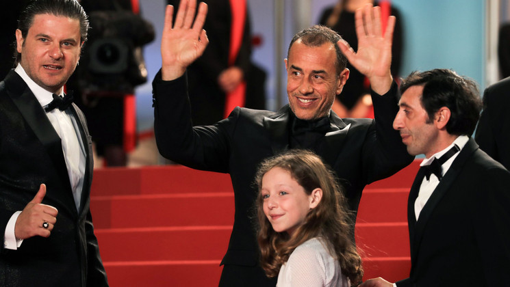 Edoardo Pesce, Matteo Garrone, Marcello Fonte, Alida Baldari Calabria - Dogman © Valery Hache/AFP