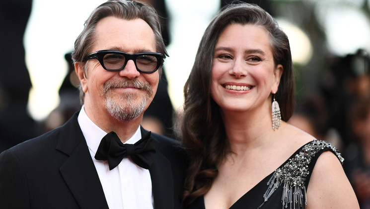 Gary Oldman et Gisele Schmidt © Anne-Christine Poujoulat/AFP