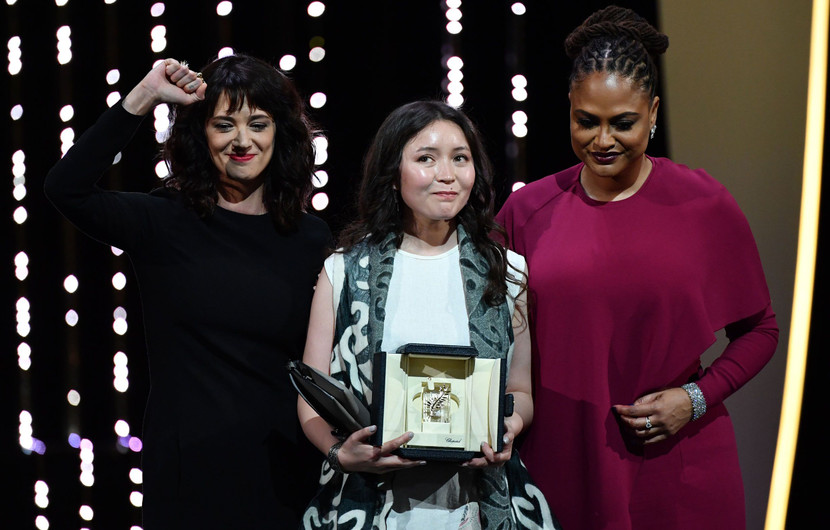 Samal Yeslyamova - Prix d'interprétation féminine - Ayka, avec Asia Argento et  Ava DuVernay © Alberto Pizzoli/AFP