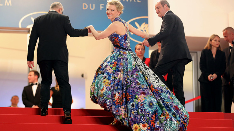 Thierry Frémaux, Cate Blanchett, Pierre Lescure © François Silvestre De Sacy /FDC