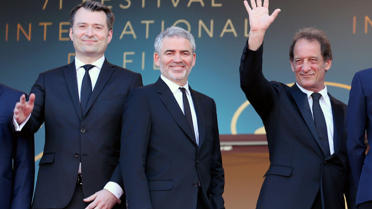 Guillaume Draux, Stéphane Brizé, Vincent Lindon - En guerre © Gisela Schober/Getty Images