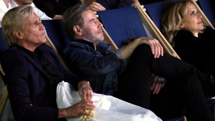 Randall Kleiser ant John Travolta at the Cinéma de la plage - Grease © John Phillips/Getty Images