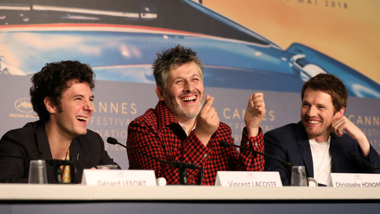 Vincent Lacoste, Christophe Honoré, Pierre Deladonchamps - Plaire, aimer et courir vite © Mathilde Petit /FDC