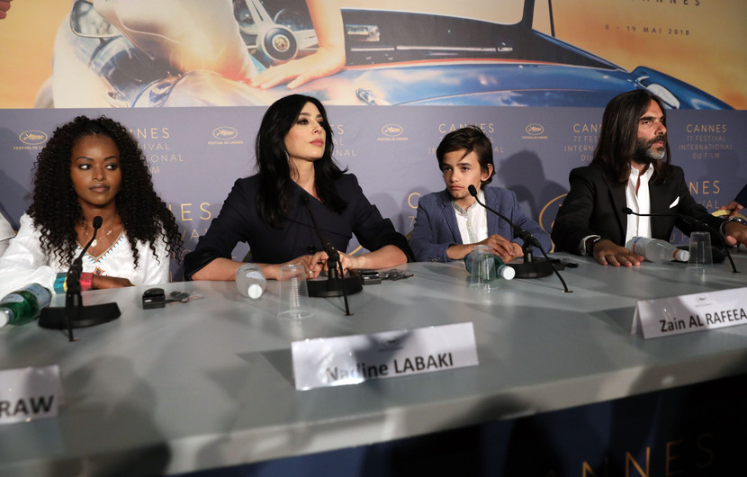 Yordanos Shifera, Nadine Labaki, Zain Alrafeea, Khaled Mouzanar  - Capharnaüm © Mathilde Petit /FDC