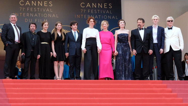 Équipe du film Lazzaro Felice (Heureux comme Lazzaro) © Mathilde Petit /FDC