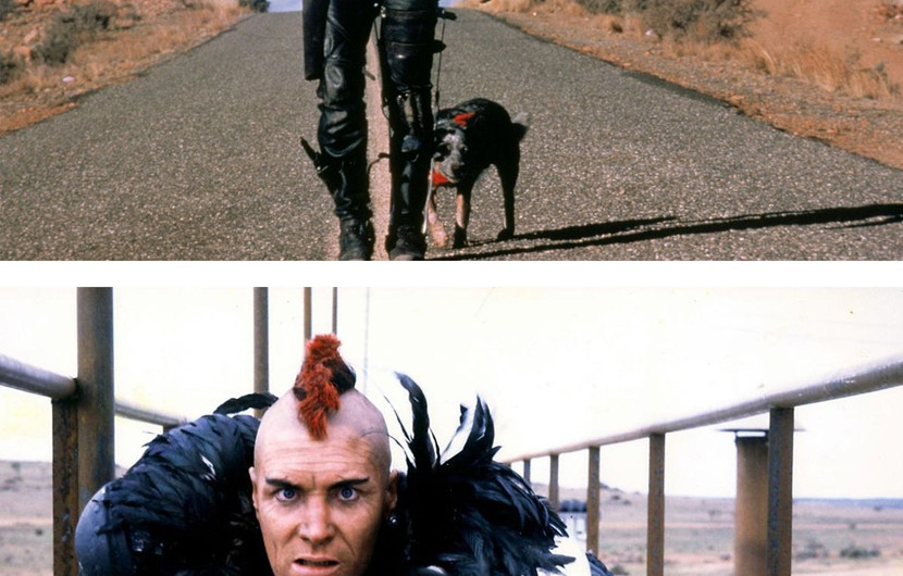 Mel Gibson et Vernon Wells dans Mad Max 2, le défi (Mad Max 2 ou The Road Warrior) de George Miller - 1981 © DR