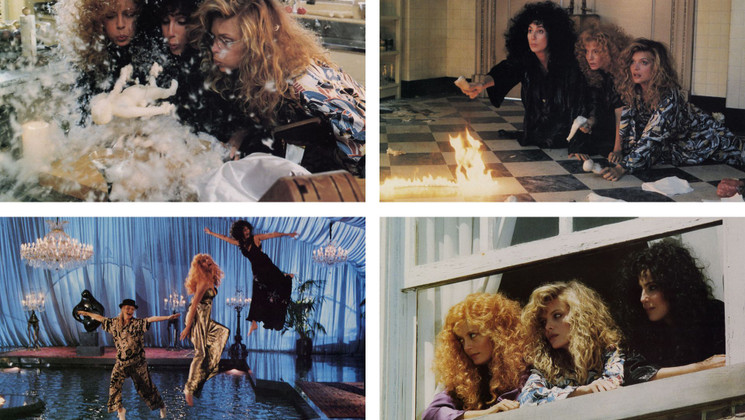 Cher, Susan Sarandon and Michelle Pfeiffer in The Witches of Eastwick by George Miller - 1987 © RR