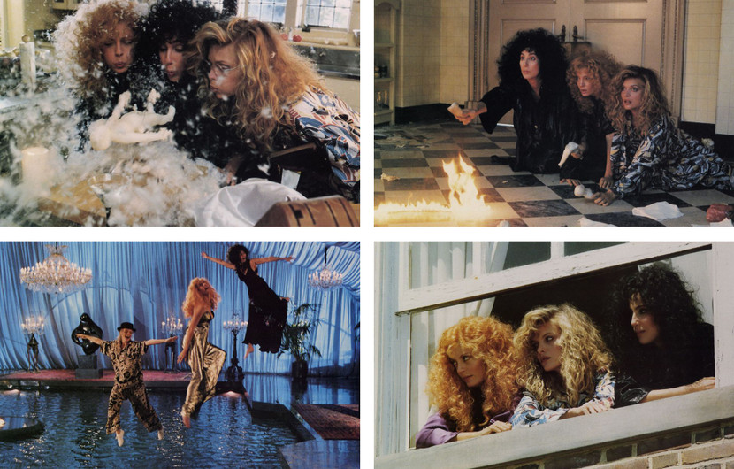 Cher, Susan Sarandon et Michelle Pfeiffer dans Les Sorcières d'Eastwick (The Witches of Eastwick) de George Miller - 1987 © DR