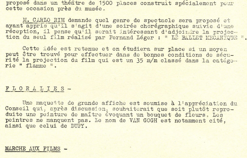 Extrait 2 du conseil d'administration du 1er mars 1960 © FDC