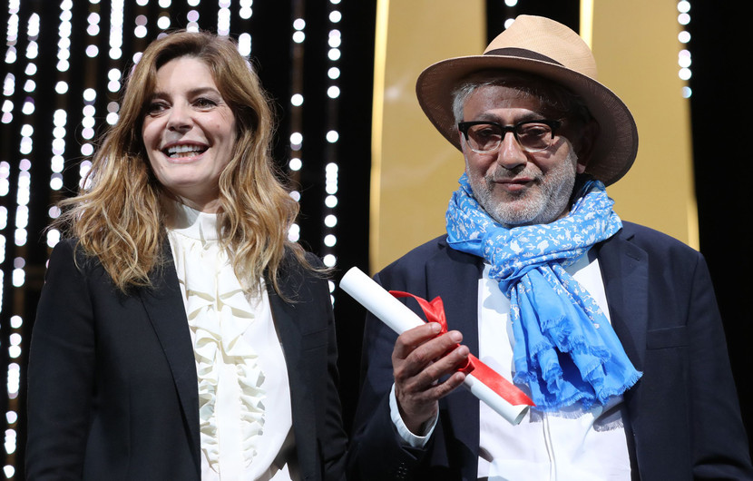 Chiara Mastroianni avec Elia Suleiman - It Must Be Heaven, Mention Spéciale du Jury © Valery Hache / AFP