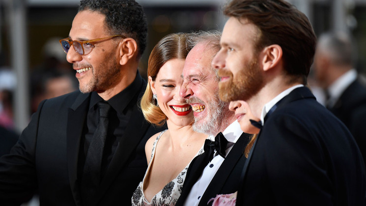 Roschdy Zem, Léa Seydoux, Arnaud Desplechin, Antoine Reinartz - Roubaix, une Lumière © Christophe Simon / AFP