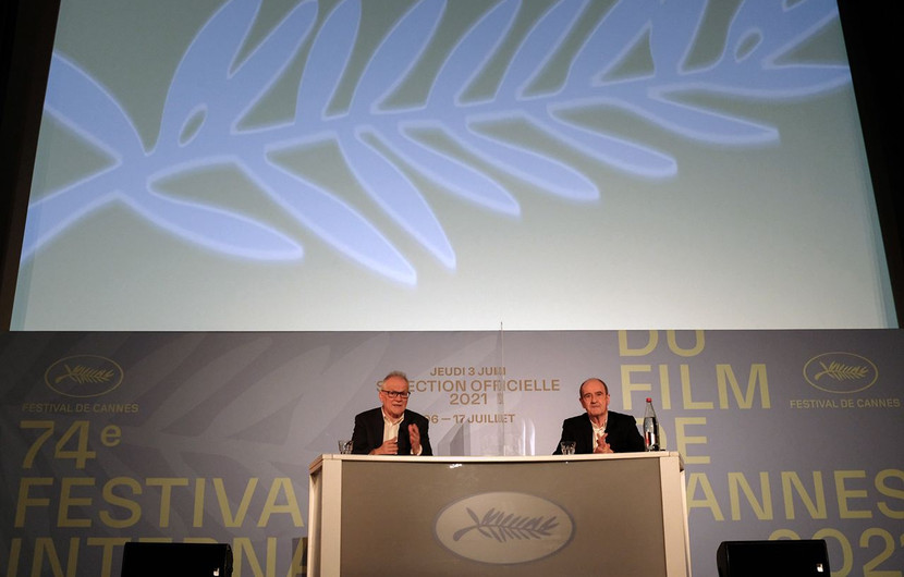 Pierre Lescure and Thierry Frémaux - Announcement of the Official Selection 2021 © Serge Arnal