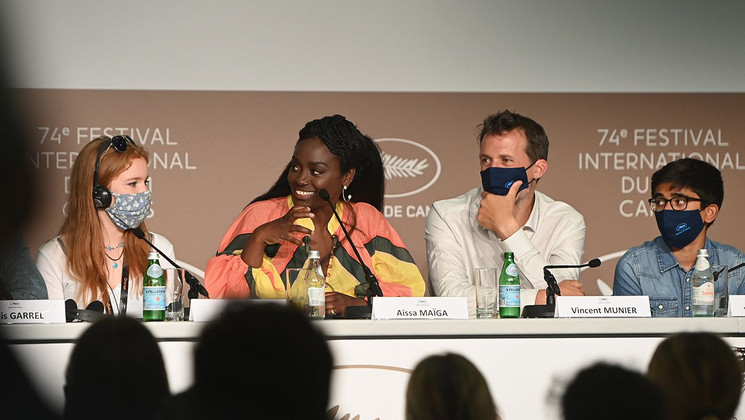 Bella Lack, Aïssa Maïga, Vincent Munier and Vipulan Puvaneswaran - Press conference "Cinema for the climate" © Kate Green / Getty Images