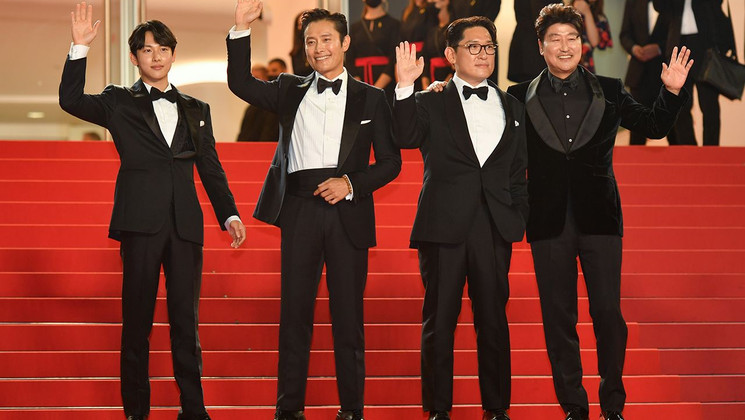 Yim Si-wan, Lee Byung-hun, Han Jae-rim et Song Kang Ho - Bi-sang-seon-eon © Dominique Charriau / Getty Images