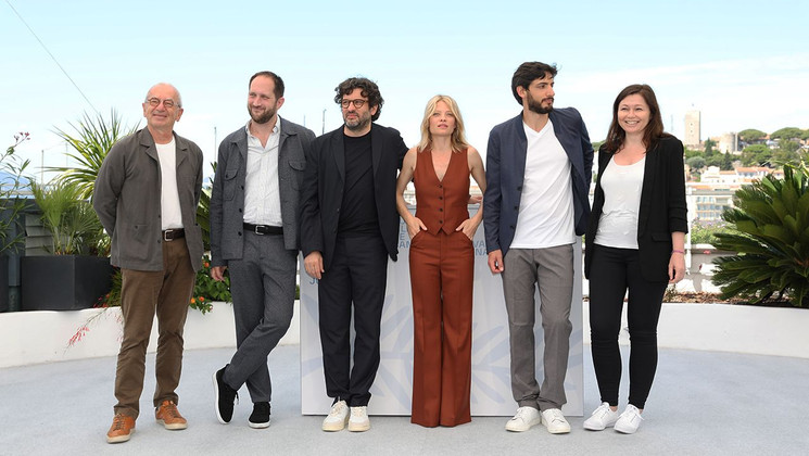Laurent Daillant, Pierre-Simon Gutman, Éric Caravaca, Mélanie Thierry, Romain Cogitore et Andrey Abiven - Jury Caméra d’Or © Jean-Louis Hupe / FDC