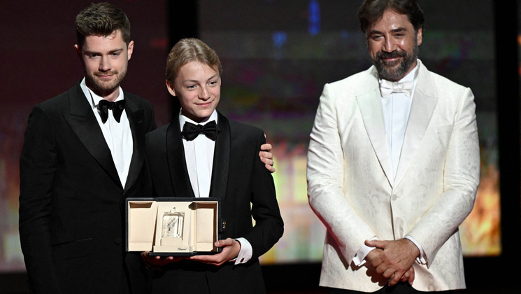 Lukas Dhont, Eden Dambrine, Javier Bardem - CLOSE, Grand Prix (tied) © Christophe Simon / AFP