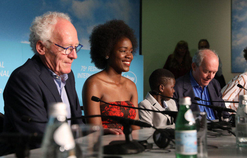 Jean-Pierre Dardenne, Joely Mbundu, Pablo Schils, Luc Dardenne - Tori et Lokita © Amandine Goetz / FDC