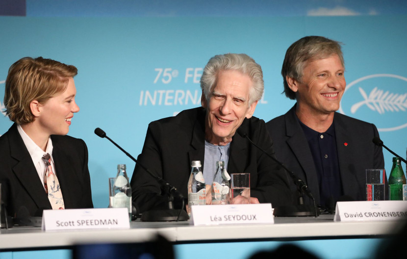 Léa Seydoux, David Cronenberg, Viggo Mortensen - Crimes of the future © Jean-Louis Hupé / FDC