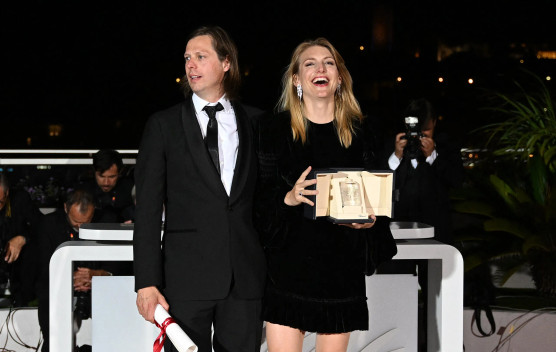 Felix Van Groeningen and Charlotte Vandermeersch PRIX DU JURY PATRICIA DE MELO MOREIRA / AFP