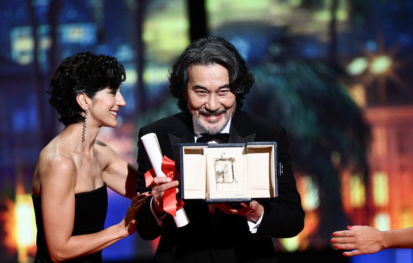 Koji Yakusho & Zar Amir Ebrahimi - PERFECT DAYS, Best Performance by an Actor © CHRISTOPHE SIMON / AFP