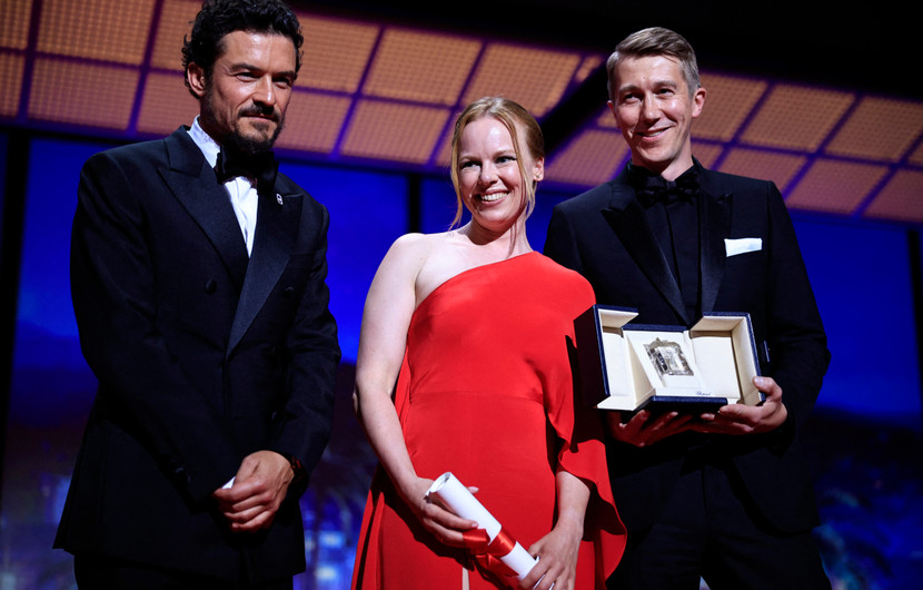 Orlando Bloom, Alma Poysti & Jussi Vatanen - FALLEN LEAVES, Jury Prize © VALERY HACHE / AFP

