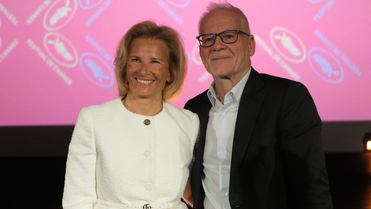 Iris Knobloch & Thierry Frémaux - Announcement of the Official Selection 2025 © Mathilde Petit