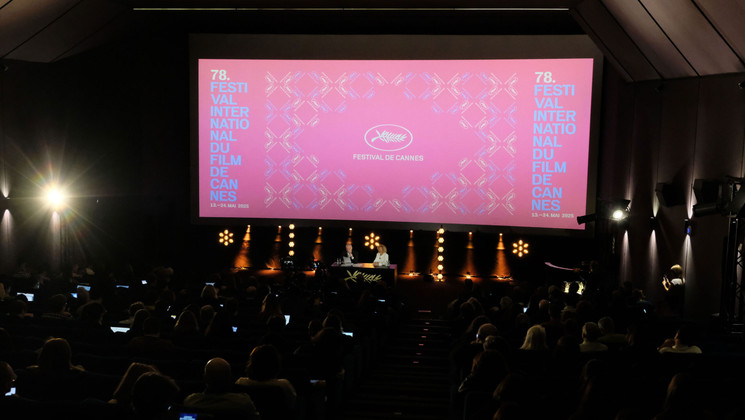 Iris Knobloch & Thierry Frémaux - Announcement of the Official Selection 2025 © Mathilde Petit