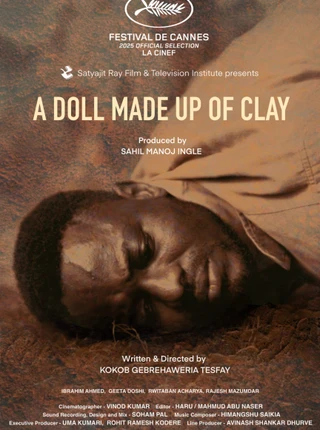A DOLL MADE UP OF CLAY