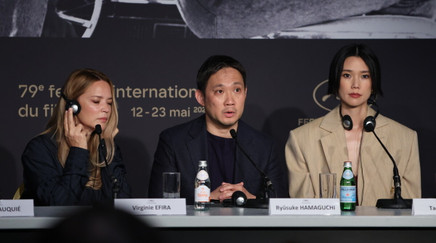 Virginie Efira Ryusuke Hamaguchi Tao Okamoto Soudain conference de presse