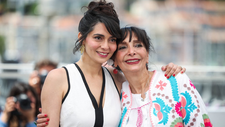 Rehearsals For A Revolution, Pegah Ahangarani, Manijeh Hekmat, Photocall © Valery HACHE / AFP