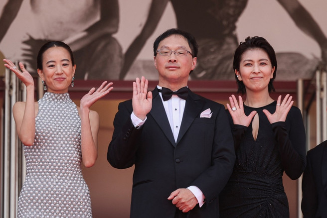 Nagi Notes, Shizuka Ishibashi, Koji Fukada, Takako Matsu, Montée des marches © Valery HACHE / AFP