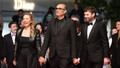 (From L) French actress Emmanuelle Bercot, French director and screenwriter Vincent Garenq and French actor Antoine Reinartz arrive for the screening of the film "L'Abandon" at the 79th edition of the Cannes Film Festival in Cannes, southern France on May 13, 2026. (Photo by Thibaud MORITZ / AFP)